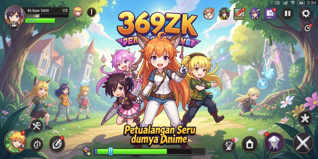 Tampilan atraktif dan seru dari gameplay 369ZK berbasis Anime.