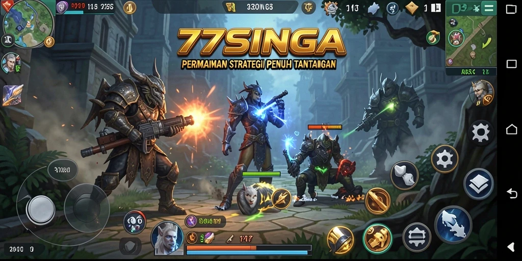 Screenshot gameplay 77SINGA dengan elemen strategi yang menarik.
