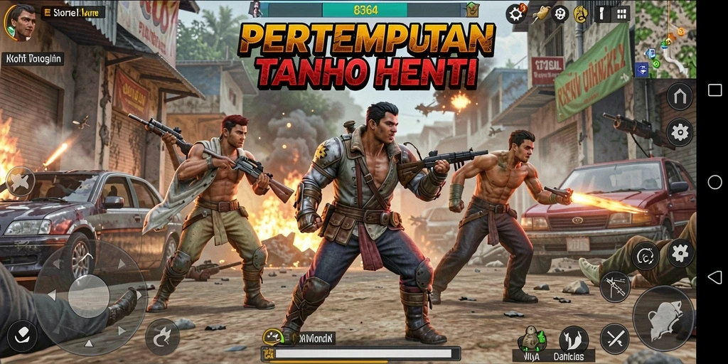 Lihat aksi mendebarkan dalam gameplay <strong>8364</strong> saat karakter bertarung dengan semangat.