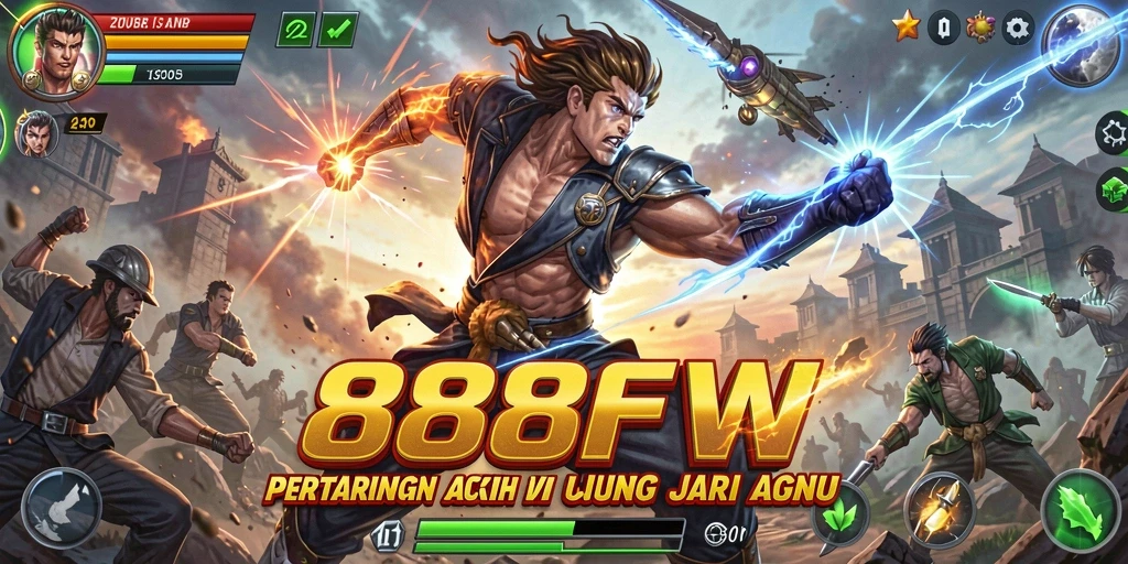 Gameplay seru dalam 888FW dengan karakter unik dan pertarungan intens.