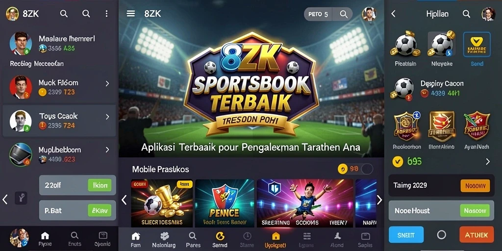 Tampilan gameplay interaktif dalam aplikasi Sportsbook 8ZK.
