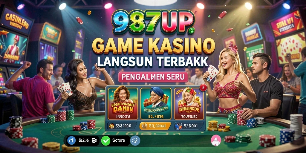 Tampilan gameplay Live Casino yang mengasyikkan di 987UP.