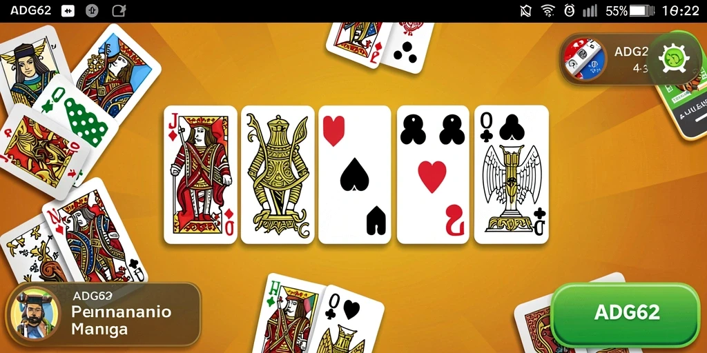 Screenshot utama ADG62 menampilkan gameplay seru permainan Domino.