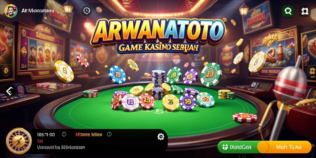 Screenshot gameplay ARWANATOTO menampilkan pengalaman Kasino yang mendebarkan.