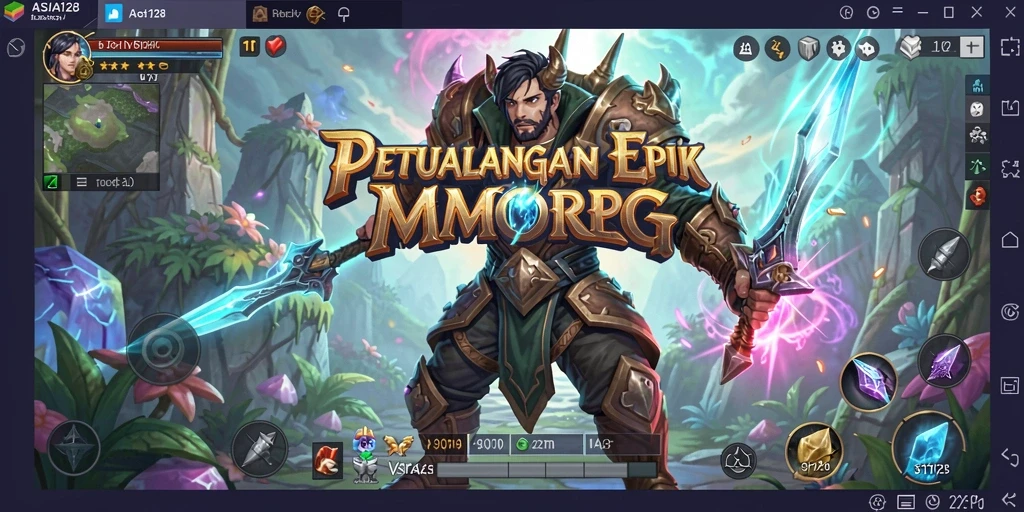 Gameplay seru di dunia fantasi ASIA128 dengan aksi MMORPG.