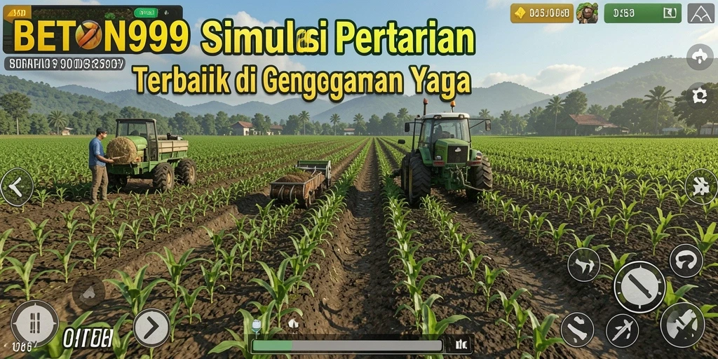 Tangkapan layar menampilkan gameplay seru di BETON999 dengan pertanian yang hijau.