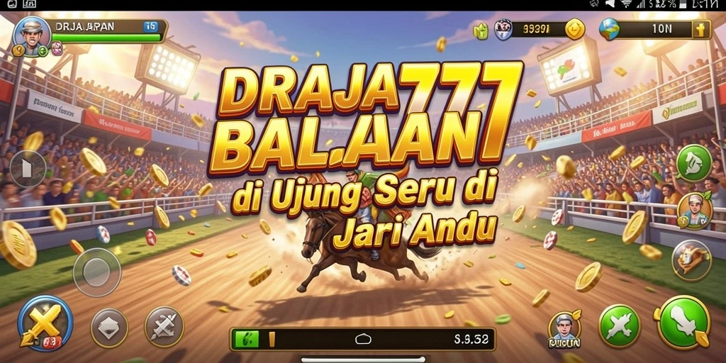Tangkapan layar utama DRAJA777 menampilkan aksi balap yang mendebarkan dan detail kendaraan.