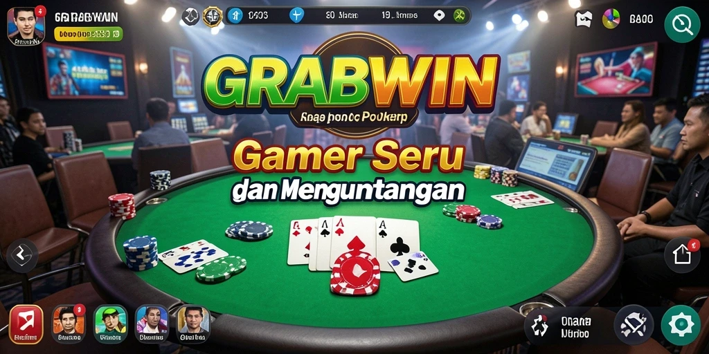Tampilan seru gameplay poker di GRABWIN yang menarik.