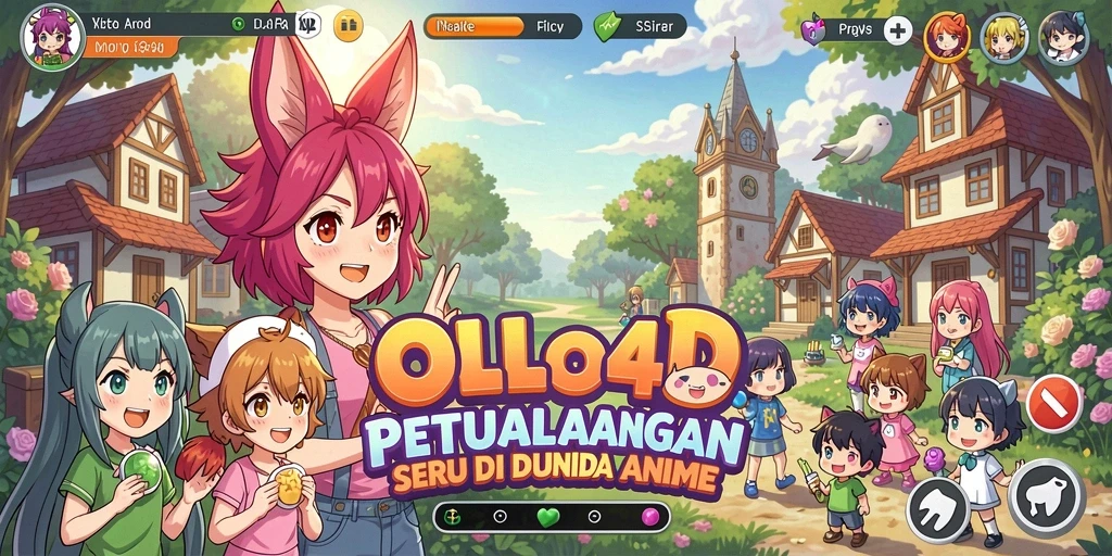 Screenshot gameplay OLLO4D menampilkan karakter Anime dalam pertempuran dinamis.