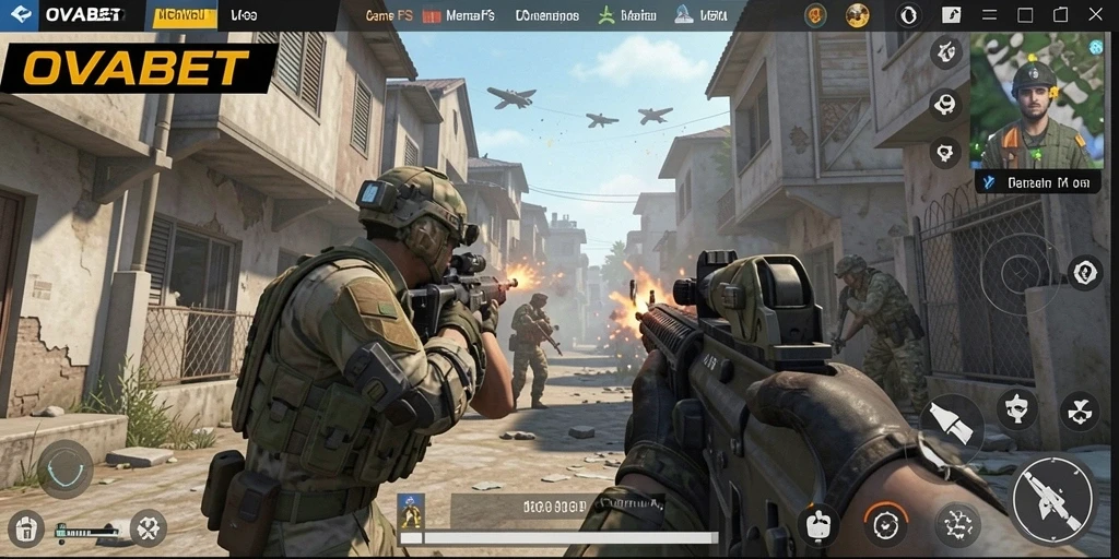 Tangkapan layar utama dari gameplay seru OVABET dalam mode FPS.
