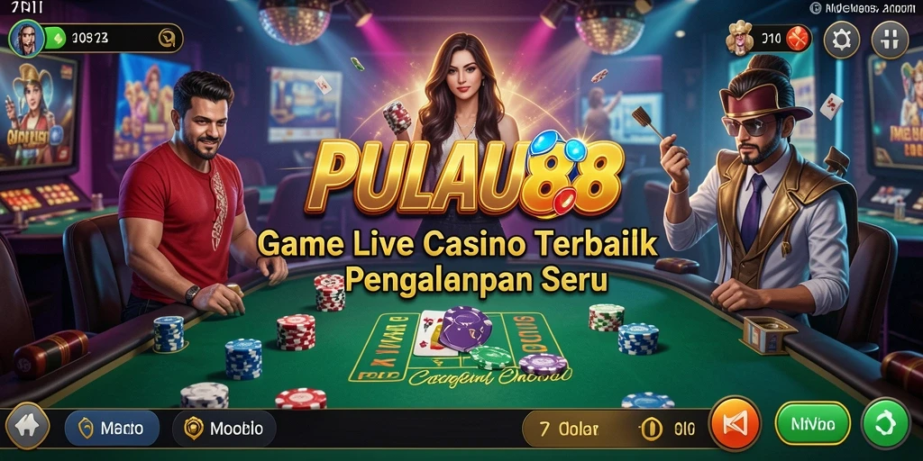 Tampilan gameplay Live Casino PULAU88 yang mengesankan dan interaktif.