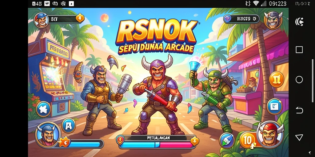 Screenshot gameplay RSNOK yang menunjukkan aksi seru dalam dunia arcade.