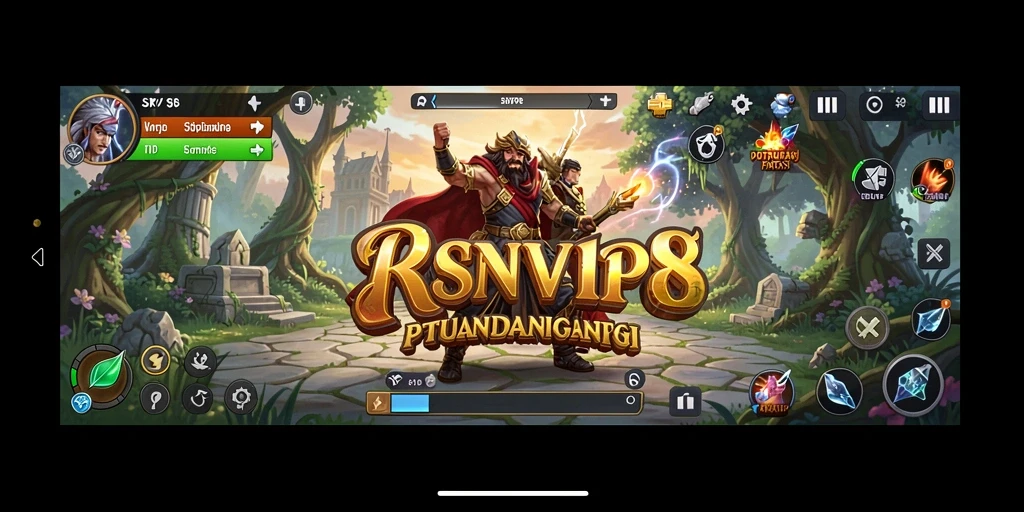 Screenshot utama RSNVIP8 menampilkan aksi seru dalam gameplay petualangan.