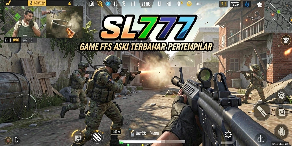 Tangkapan layar permainan SL777 menampilkan momen aksi menegangkan dalam FPS.
