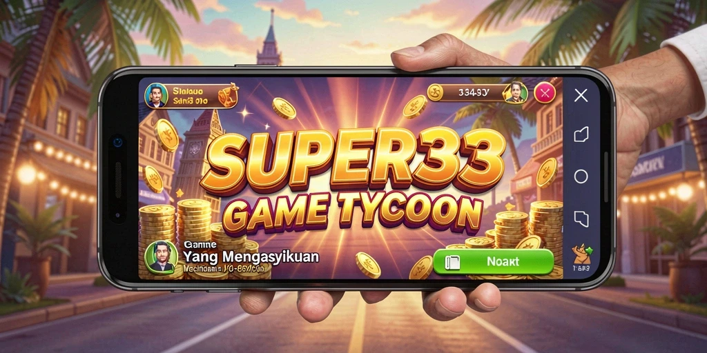 Gameplay SUPER33 yang menegangkan dalam membangun bisnis.