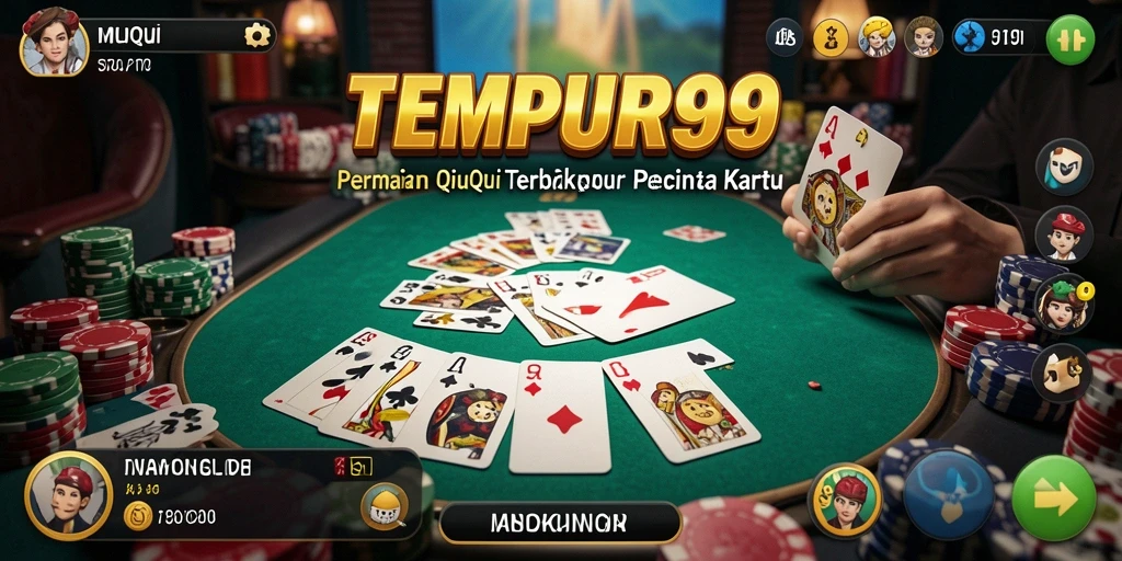 Screenshot TEMPUR99 menampilkan gameplay seru QiuQiu.
