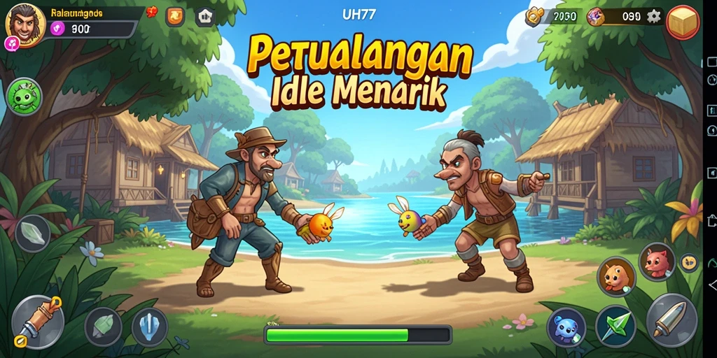 Gameplay UH77 menunjukkan petualangan yang seru dan santai.