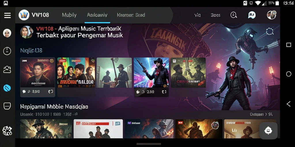 Tangkapan layar VW108 menunjukkan gameplay interaktif dan menarik dalam dunia musik.