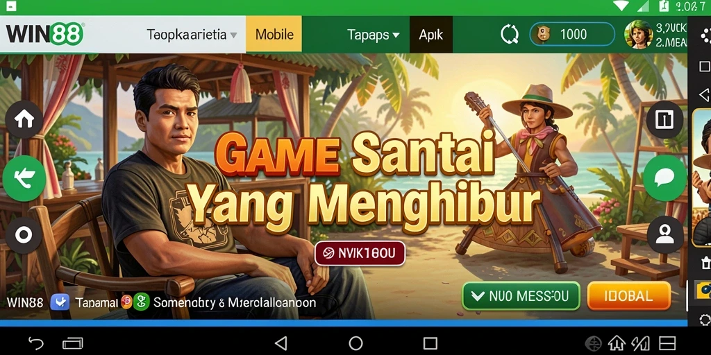Tampilan menarik dari gameplay Casual WIN88 yang seru.